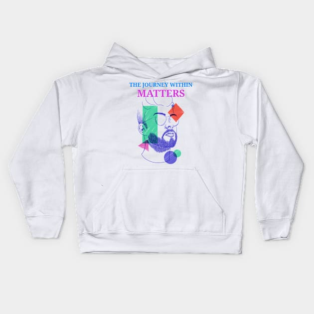 The Journey Within Matters - Mental Health Month Kids Hoodie by Rachel Garcia Designs